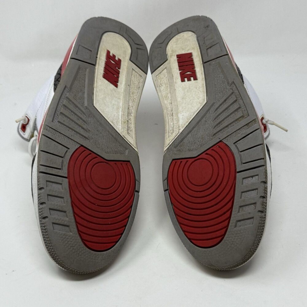 Nike Air Jordan 3 Retro Sneakers Mens 9 Fire Red White Cement Black Shoes - Picture 15 of 16